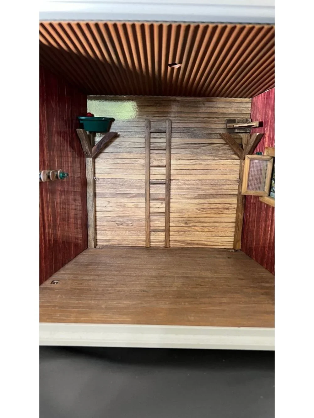 AG Mini Illuma Room Miniature Horse Barn Diorama Room Box Rustic American Girl